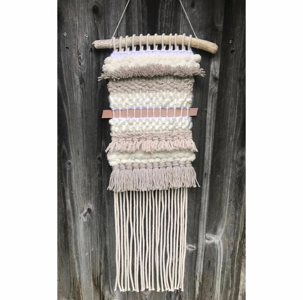 *SOLD*Neutral, Stripes, and Texture Wall Hanging