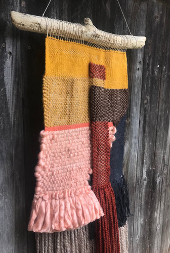 SOLD. Large Fall Color Block Wall Hanging