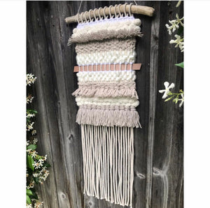*SOLD*Neutral, Stripes, and Texture Wall Hanging