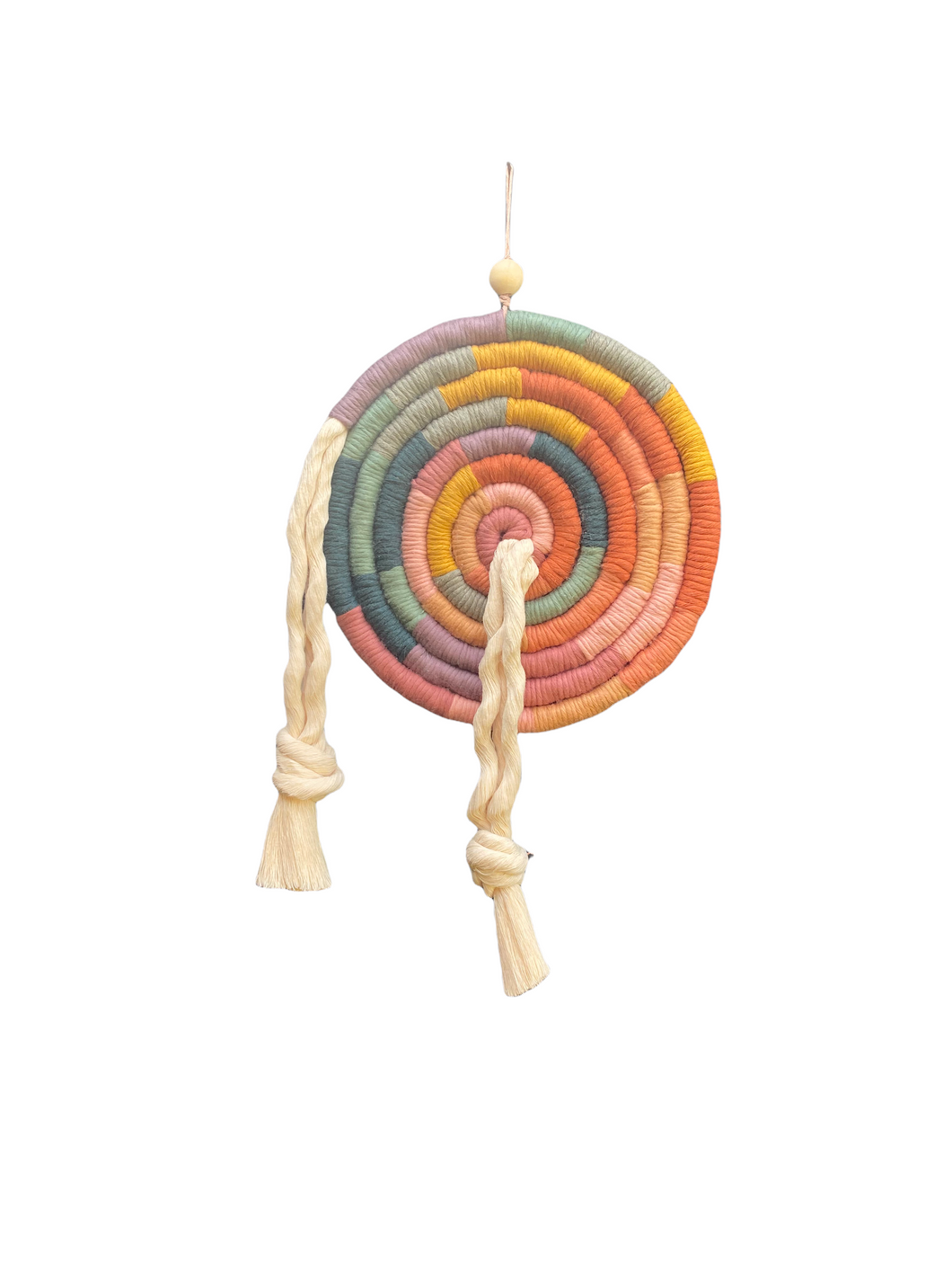 *SOLD*Rainbow Spiral Wall Hanging