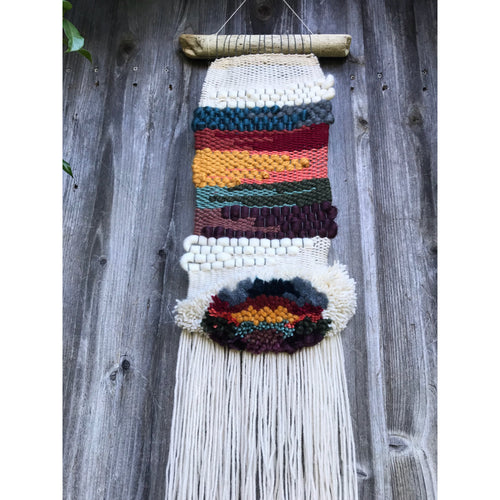 SOLD. Fall rainbow with fun poof!
