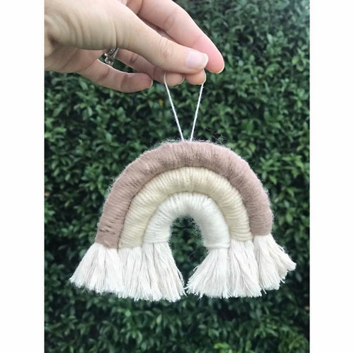 SOLD. Tiny Neutral Fiber Rainbow