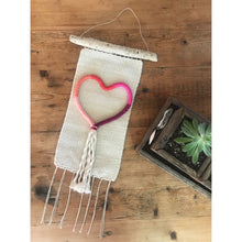 Load image into Gallery viewer, *SOLD* Fiber Heart Handwoven Wall Hanging