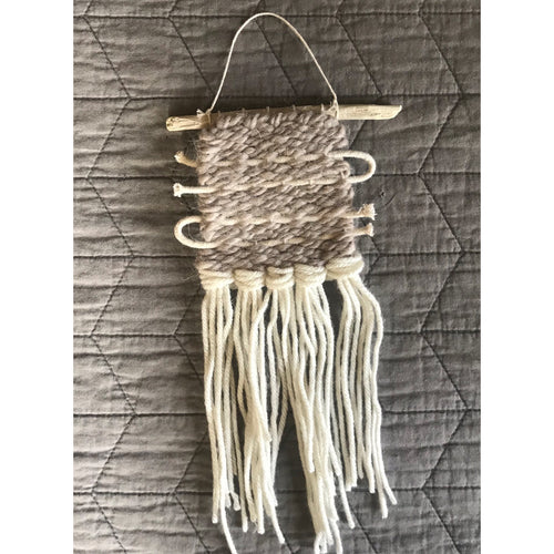 SOLD. Mini Neutral With Cotton Cord Accent